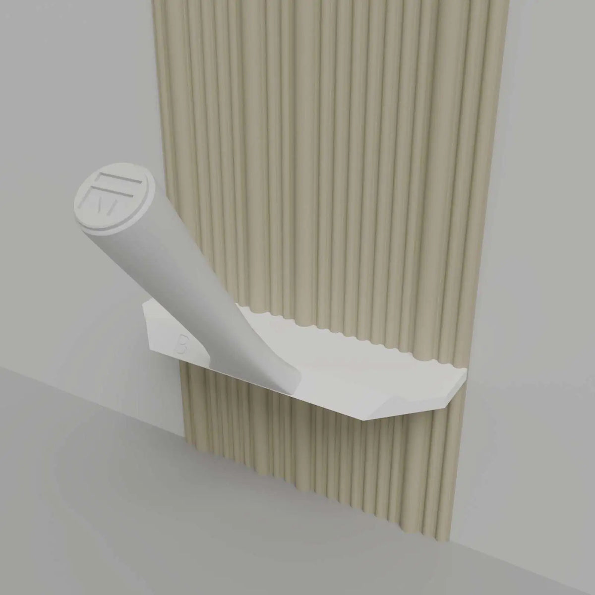 Meoded Fluted Raked White A