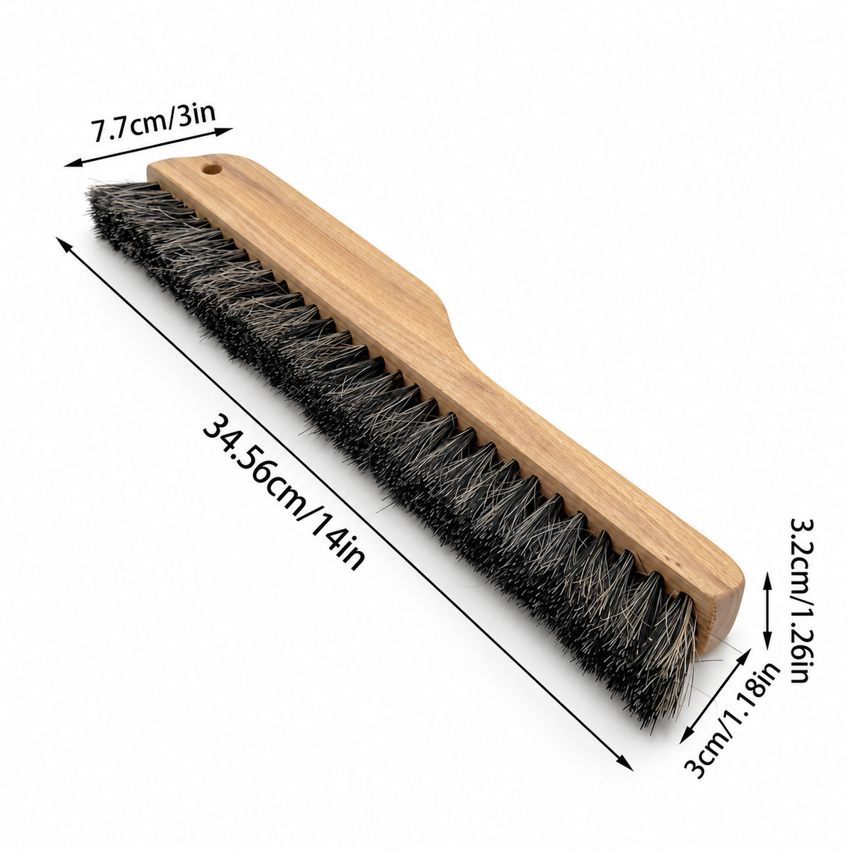 Plaster texturing brush dimension guide